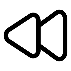 Rewind Back Icon from Solar Linear Set