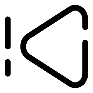 Skip Previous Icon from Solar Broken Set