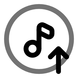 Upload Track Icon from Solar Line Duotone Set