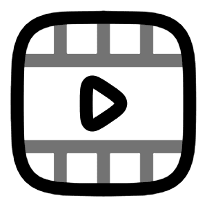 Video Frame Play Horizontal Icon from Solar Line Duotone Set