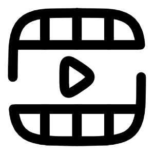 Video Frame Play Horizontal Icon from Solar Broken Set