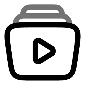 Video Library Icon from Solar Line Duotone Set