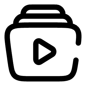 Video Library Icon from Solar Broken Set