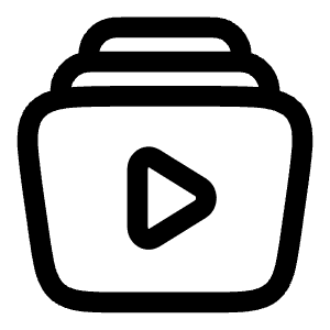 Video Library Icon from Solar Linear Set