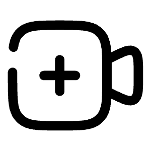 Videocamera Add Icon from Solar Broken Set