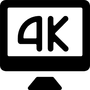 Modern Tv 4 K Icon from Ultimate Bold - Free Set