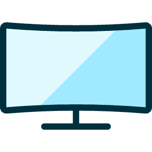 Modern Tv Curvy Edge Icon from Ultimate Duotone - Free Set