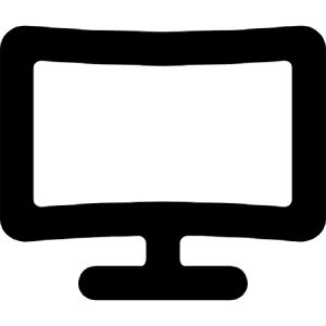 Modern Tv Curvy Edge Icon from Ultimate Bold - Free Set
