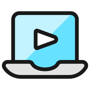 Video Player Laptop Icon from Ultimate Colors - Free Set