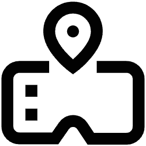 Location Glasses Icon from Atlas Line Set