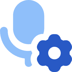 Microphone Setting Gear Icon from Core Flat Set