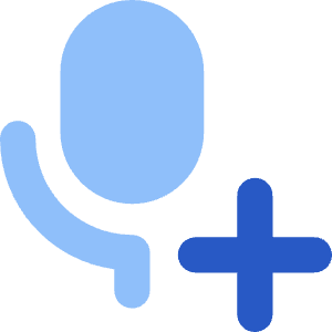 Voice Mail Add Plus Icon from Core Flat Set
