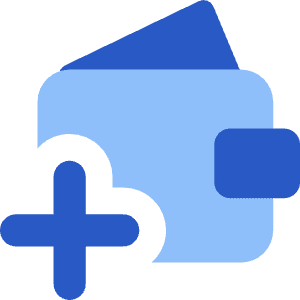 Wallet Add Plus Icon from Core Flat Set