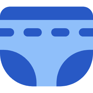 Diaper Icon from Core Flat Set