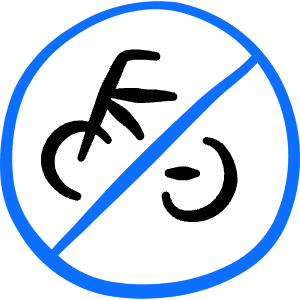 Allowances No Bicycles Sign Icon from Freehand Duotone - Free Set