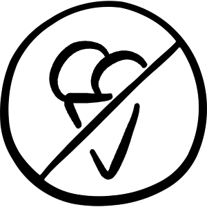 Allowances No Food Sign Icon from Freehand Line - Free Set
