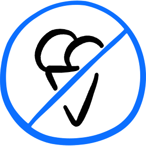 Allowances No Food Sign Icon from Freehand Duotone - Free Set