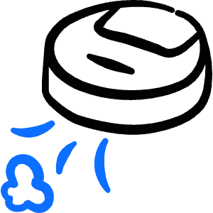 Cleaning Robot Vacuum Icon from Freehand Duotone - Free Set