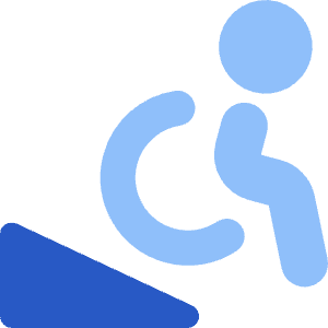 Disability Ramp Down Icon from Core Flat Set