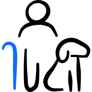 Disability Service Dog Icon from Freehand Duotone - Free Set