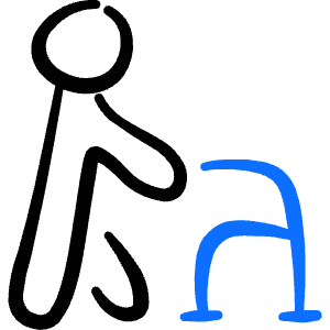 Disability Walking Help 1 Icon from Freehand Duotone - Free Set