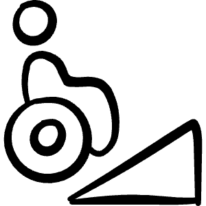 Disability Wheelchair Way Icon from Freehand Line - Free Set