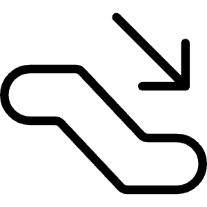 Escalator Descend Icon from Ultimate Light - Free Set