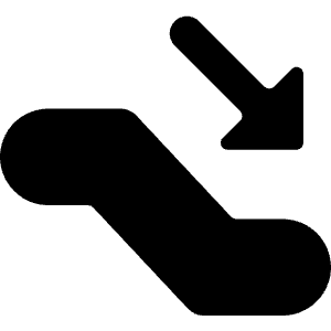 Escalator Descend Icon from Ultimate Bold - Free Set