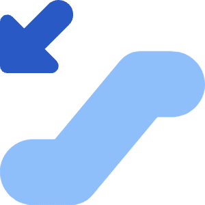 Escalator Down Icon from Core Flat Set