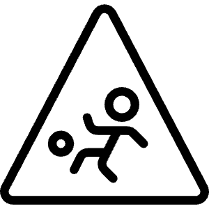 Family Child Play Ball Warning Icon from Ultimate Light - Free Set