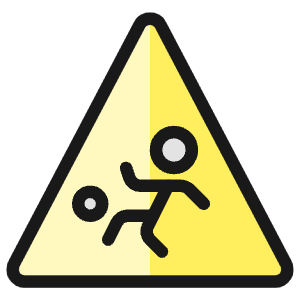 Family Child Play Ball Warning Icon from Ultimate Colors - Free Set