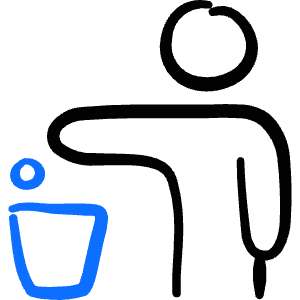 Garbage Throw Icon from Freehand Duotone - Free Set