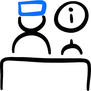 Information Desk Icon from Freehand Duotone - Free Set