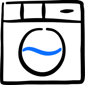 Laundry Washing Machine Icon from Freehand Duotone - Free Set