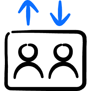 Lift Two People Elevator Icon from Freehand Duotone - Free Set