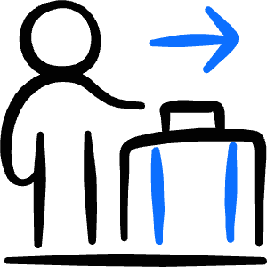 Moving Walkway Luggage 1 Icon from Freehand Duotone - Free Set