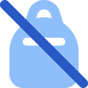 No Personal Bag Icon from Core Flat Set