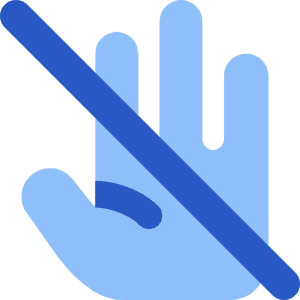 No Touch Sign Icon from Core Flat Set