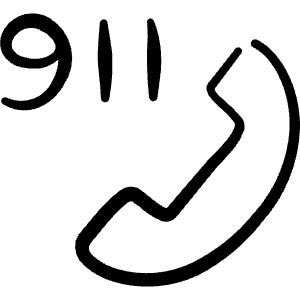 Safety 911 Call Icon from Freehand - Free Set