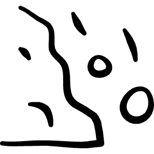 Safety Danger Mudslide Icon from Freehand Line - Free Set