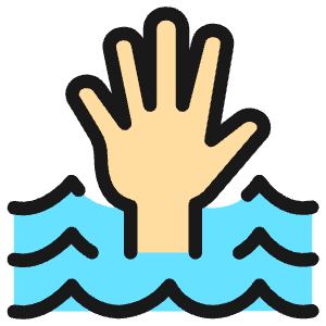 Safety Drown Hand Icon from Ultimate Colors - Free Set