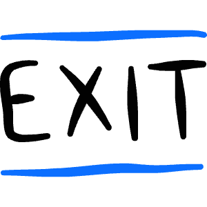 Safety Exit Sign Icon from Freehand Duotone - Free Set