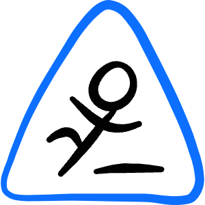 Safety Sign Danger Slippery Icon from Freehand Duotone - Free Set