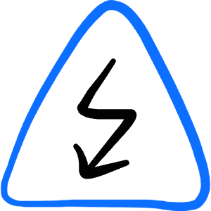 Safety Sign Electricity Icon from Freehand Duotone - Free Set