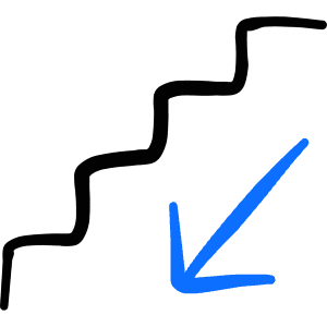 Stairs Descend Icon from Freehand Duotone - Free Set