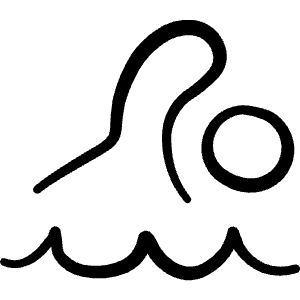 Swimming Pool Person Icon from Freehand Line - Free Set