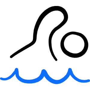 Swimming Pool Person Icon from Freehand Duotone - Free Set