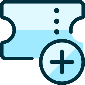 Ticket Add Icon from Ultimate Duotone - Free Set