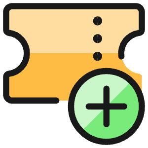 Ticket Add Icon from Ultimate Colors - Free Set