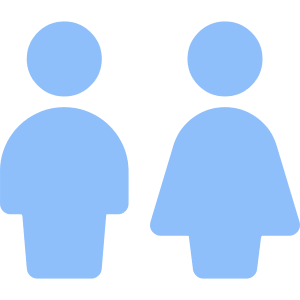 Toilet Man Woman 1 Icon from Core Flat Set